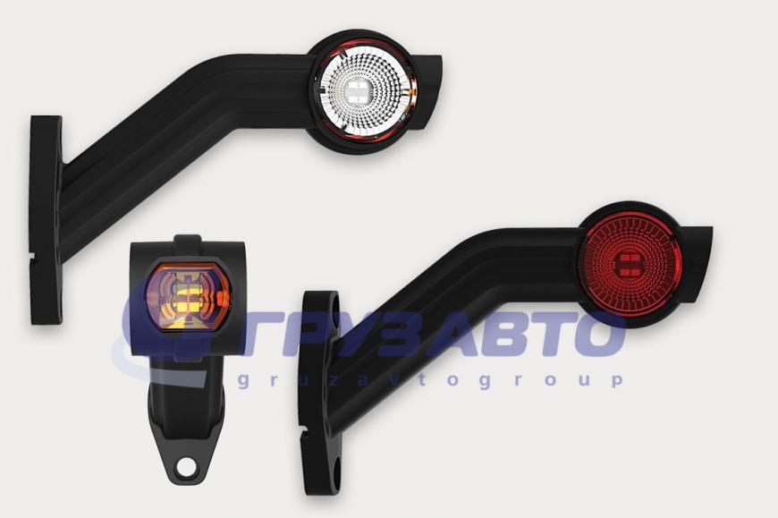 Фонарь габаритный FT-140 F L LED рог косой длинный прав  3-х функц контурно-габа